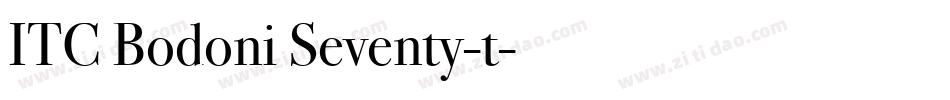 ITC Bodoni Seventy-t字体转换